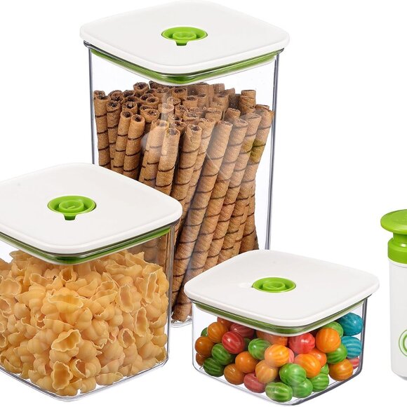 Seal'In Food Storage Vacuum Containers - Set of 3 - Vacuum Sealed - Picture 3 of 9